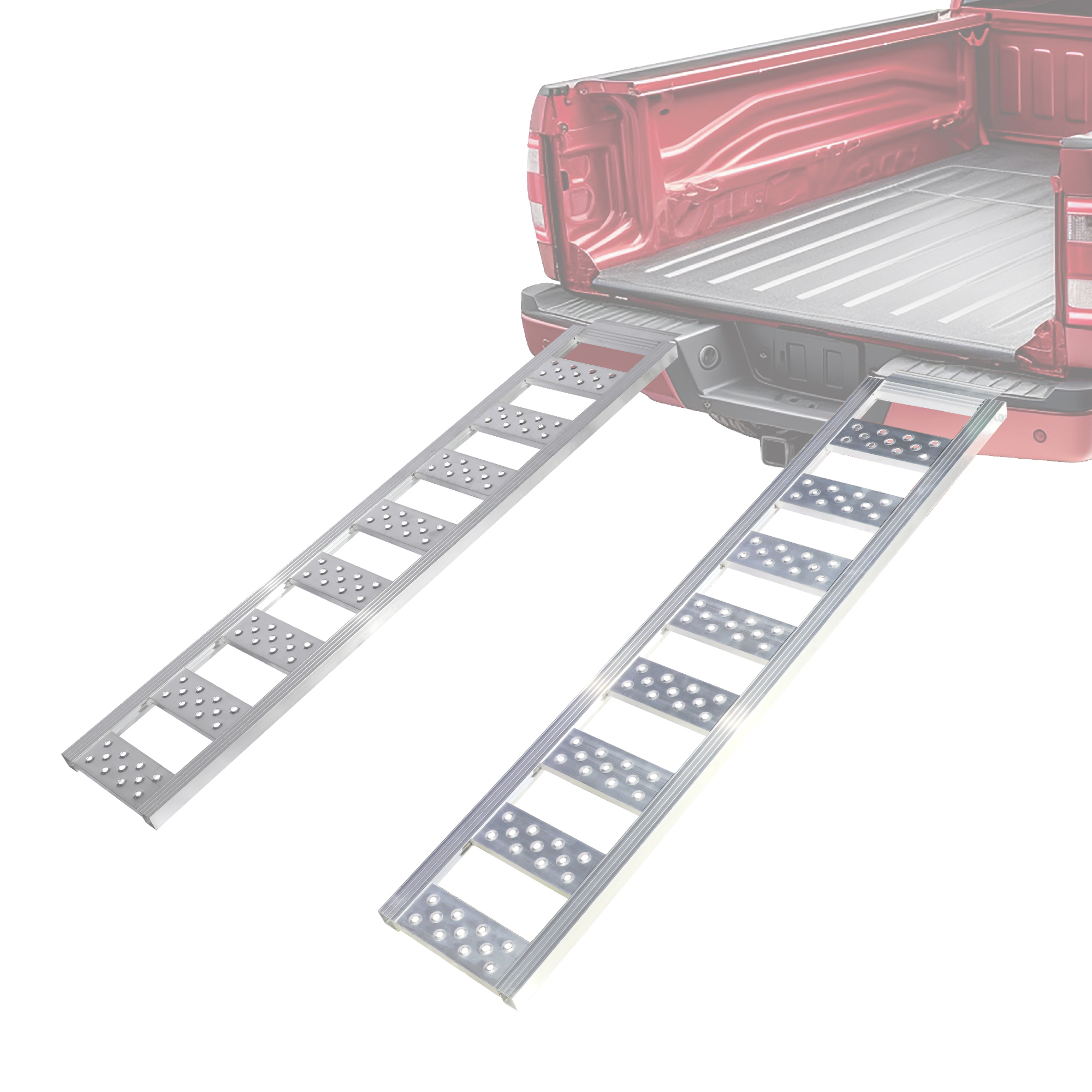 Rockland Straight Aluminum Ramp - 77in. x 13in., 1250-Lb. Capacity, Lightweight
